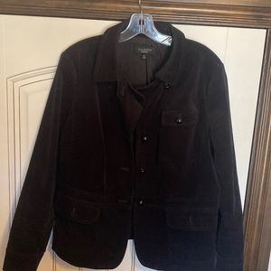Black crush velvet jacket